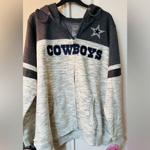 Womens Plus Size Dallas Cowboys zipper hoodie